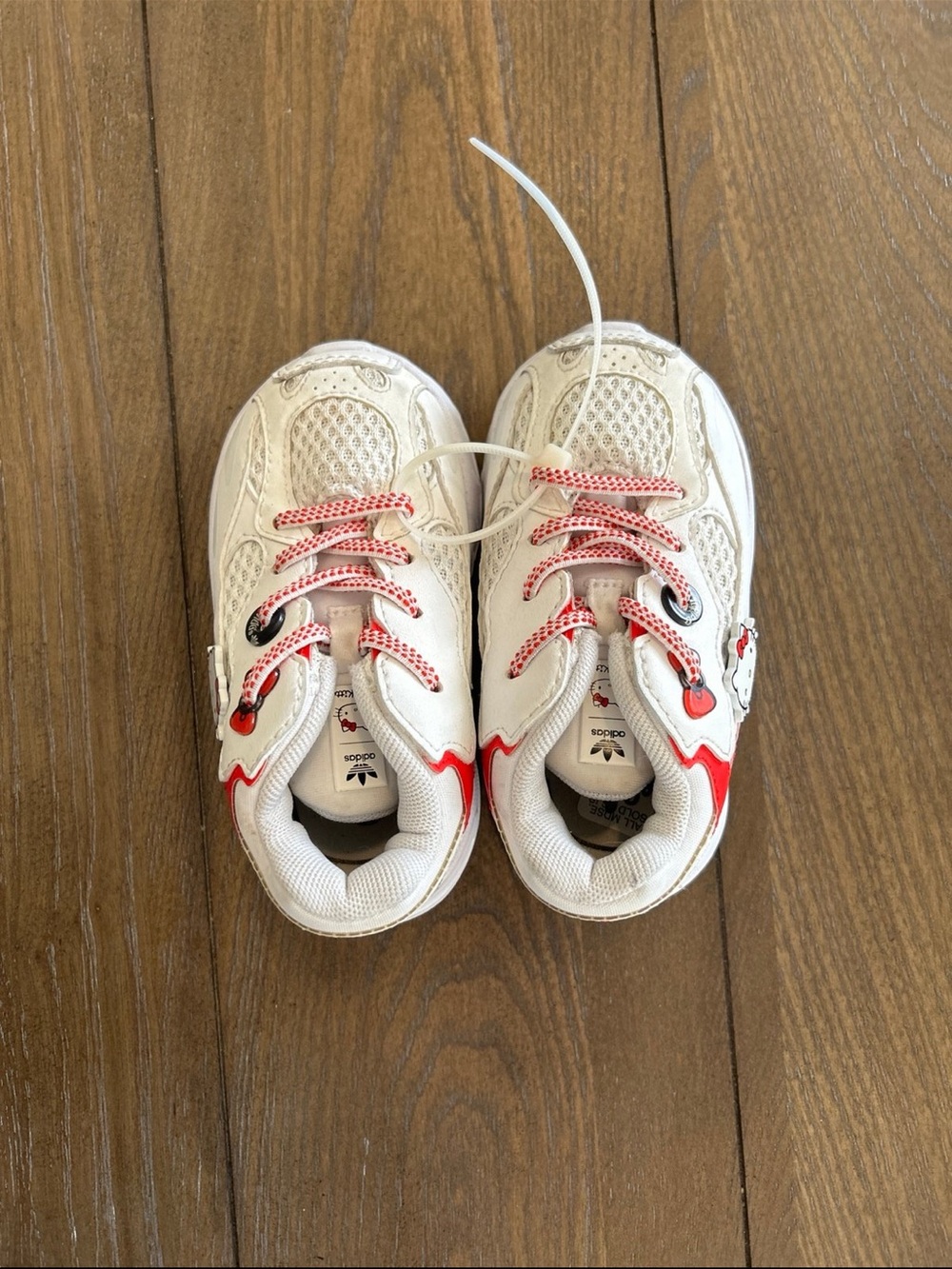 adidas Kids White and Red Hello Kitty shoes